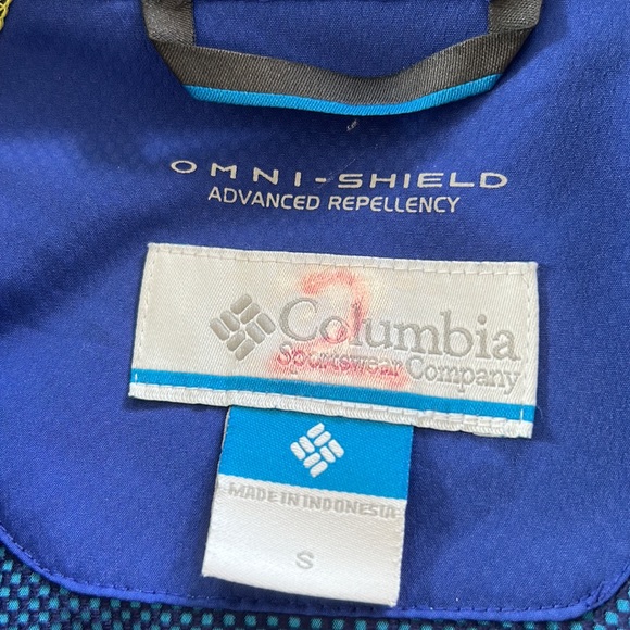 Columbia Omni-Shield Advanced Repellancy Color Block Wind Breaker Rain Jacket - Picture 11 of 14